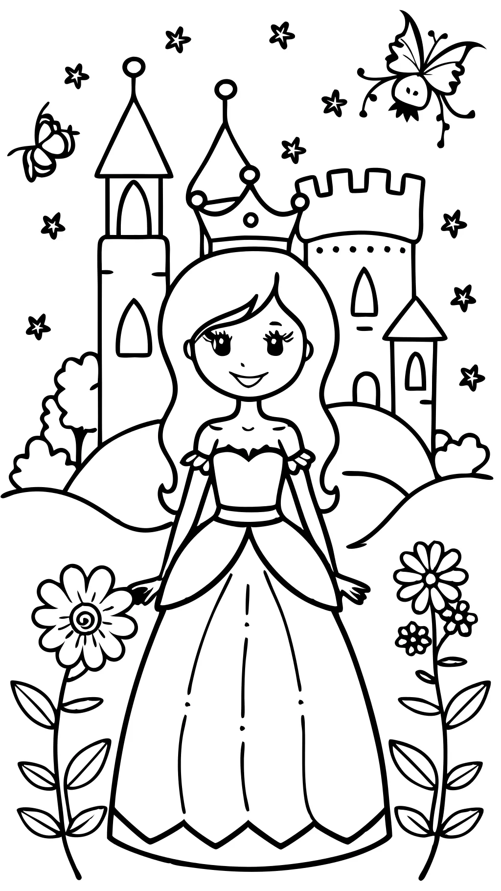 printable princess coloring page